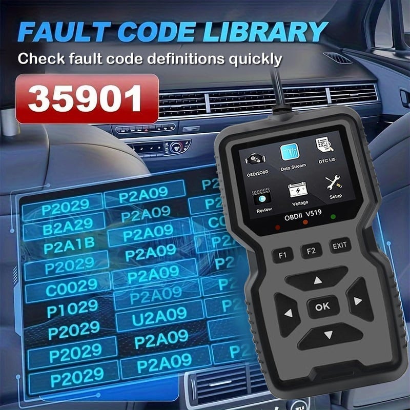 OnRetul OBD2 Scanner Diagnostic Tool - Check Engine Light Code Reader, Reset Function, Data Stream, I/M Readiness, Full Features, Modes 6 & 8, for All 1996+ Vehicles - Image 4